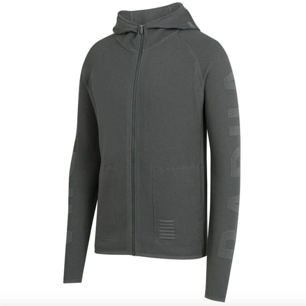 RAPHA Men's Pro Team Transfer Full Zip Hoodie in Green Grey